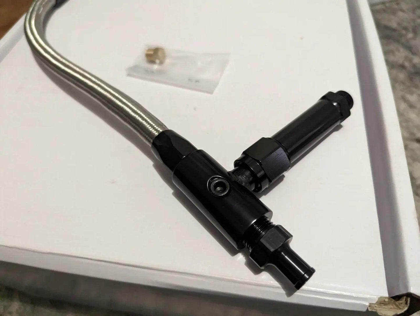 Braided Fuel Line Suit Holley Double Pumper 650dp 750dp 850dp 950dp 4150 Quick Fuel Barry grant Demon, Brawler carburator - 351 Automotive Solutions