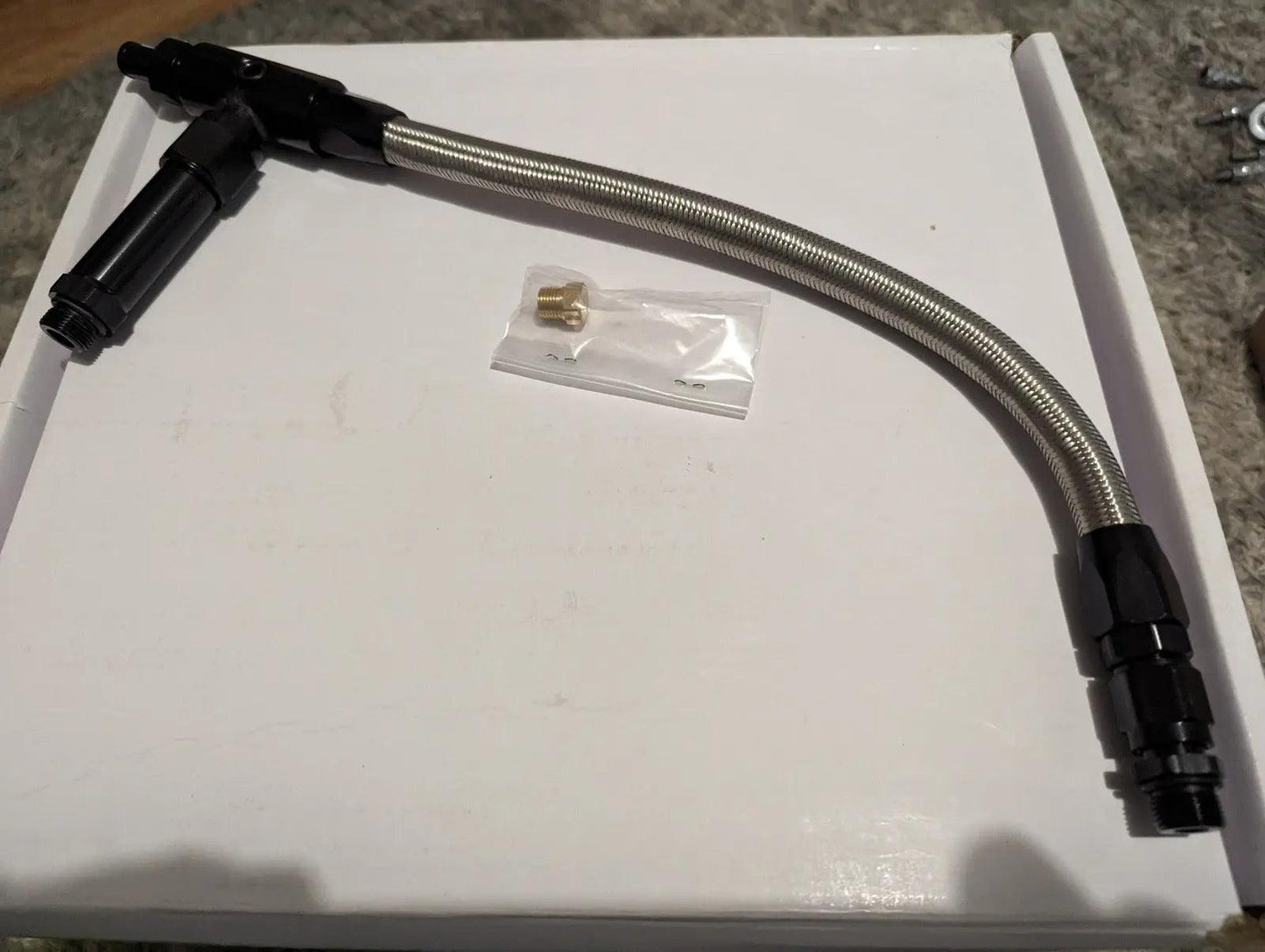 Braided Fuel Line Suit Holley Double Pumper 650dp 750dp 850dp 950dp 4150 Quick Fuel Barry grant Demon, Brawler carburator - 351 Automotive Solutions
