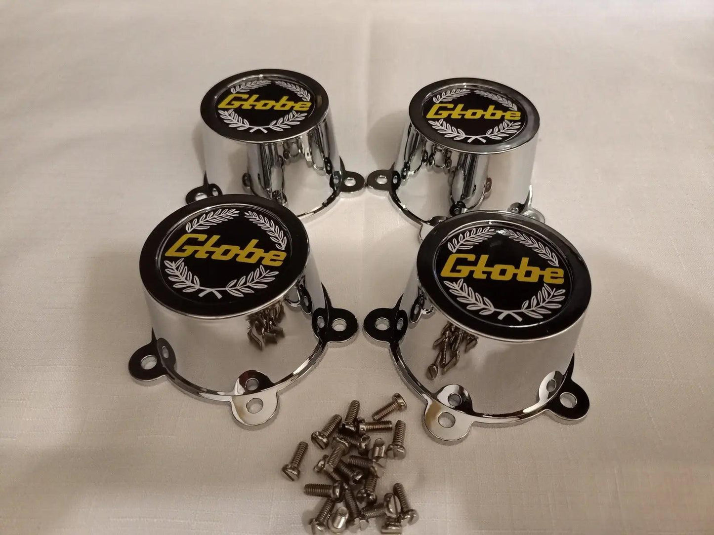 4x 45mm Bathurst Globe wheel Center Cap Decals Black XA XB GT XC cobra