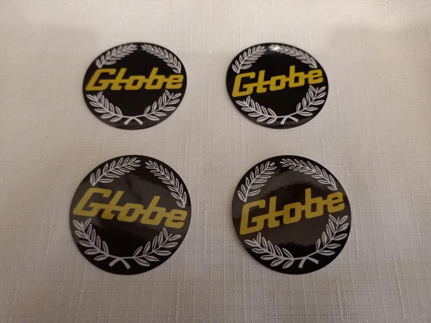 4x 45mm Bathurst Globe wheel Center Cap Decals Black XA XB GT XC cobra