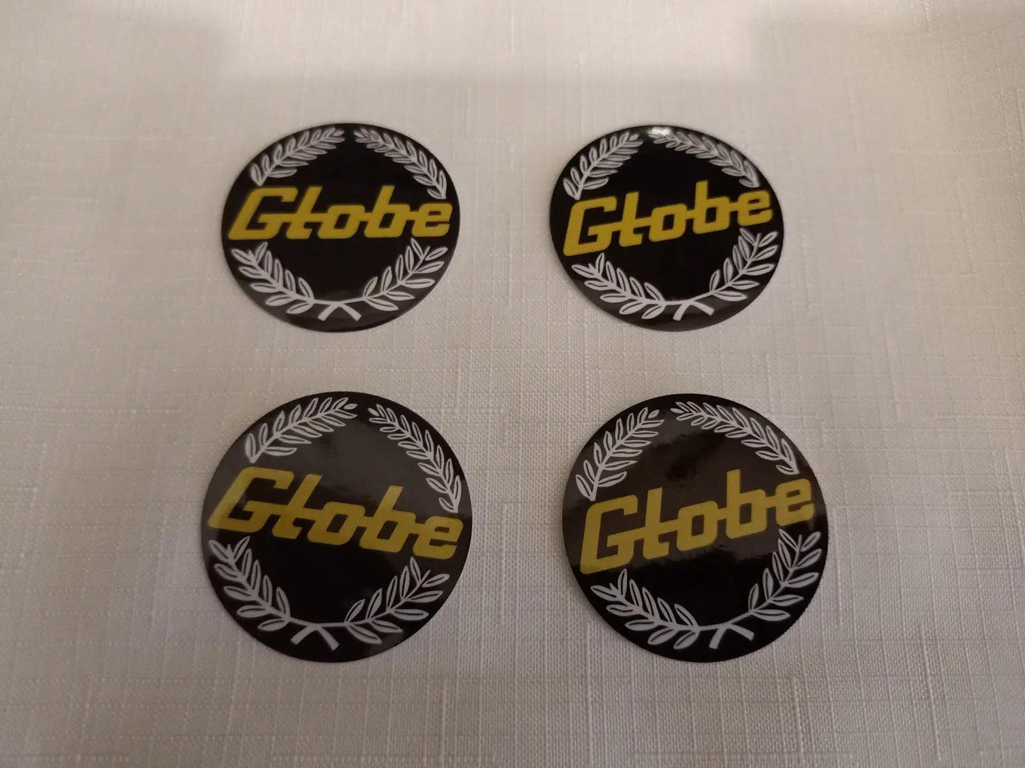 4x 45mm Bathurst Globe wheel Center Cap Decals Black XA XB GT XC cobra