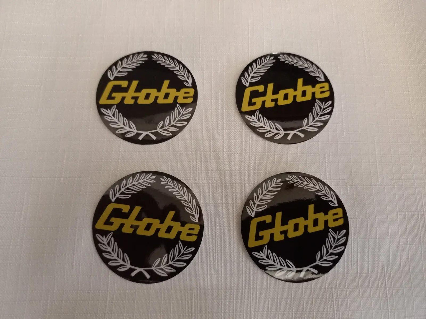 4x 45mm Bathurst Globe wheel Center Cap Decals Black XA XB GT XC cobra