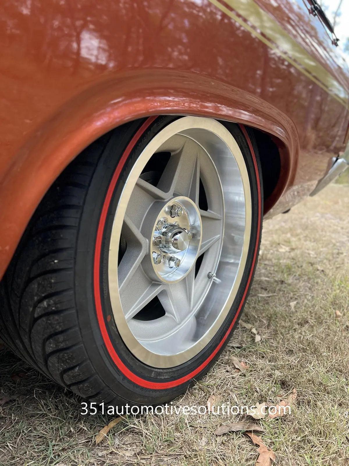 Red wall tyre & wheel package 17x7.5 17x9 Bathurst Globe Wheels Combo XW XY GT XA XB XC XD ESP XE XF Falcon GT