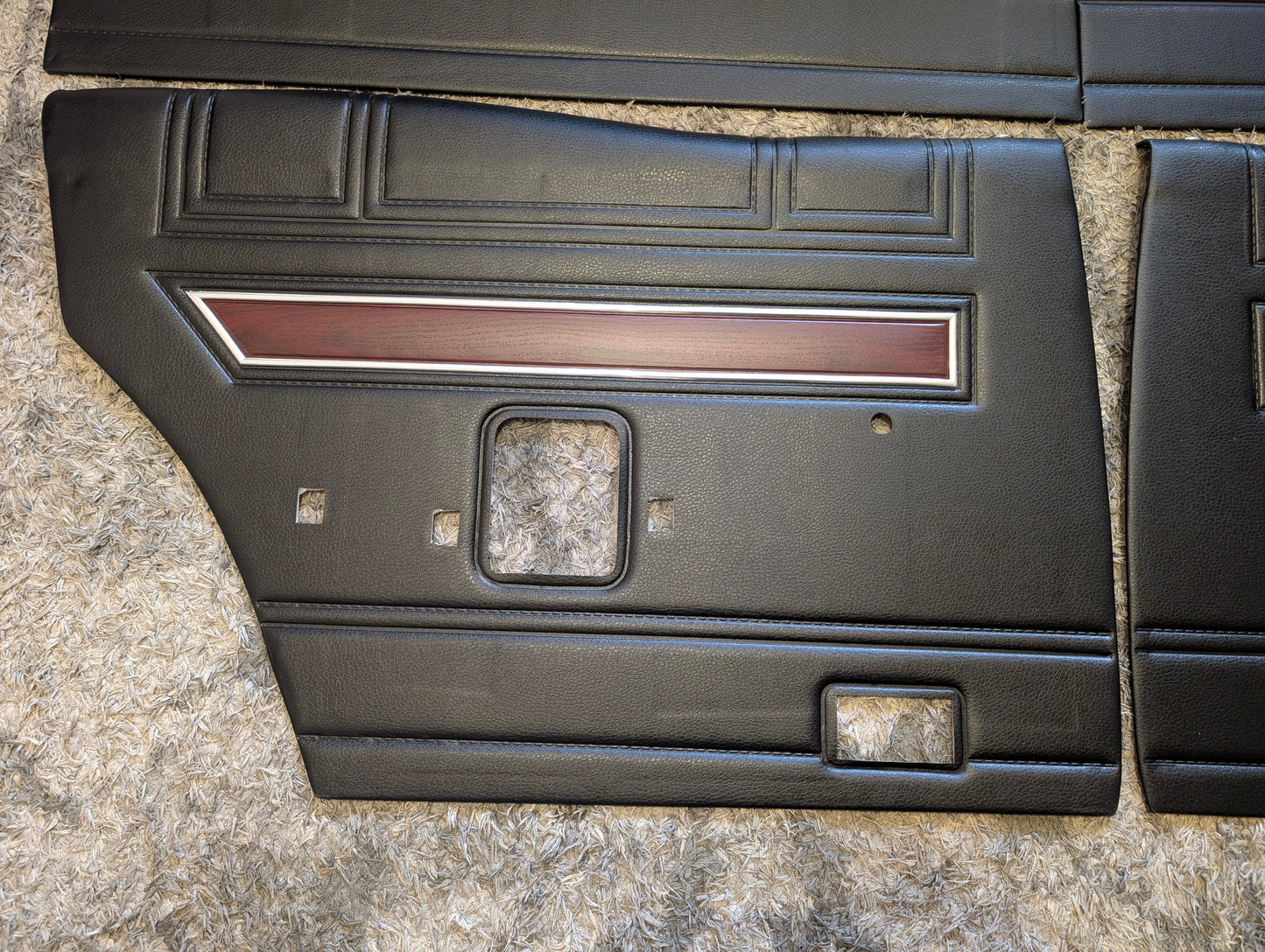 Ford Falcon XW GT or Fairmont Door Trim Set Metal Tops Repro Interior Black