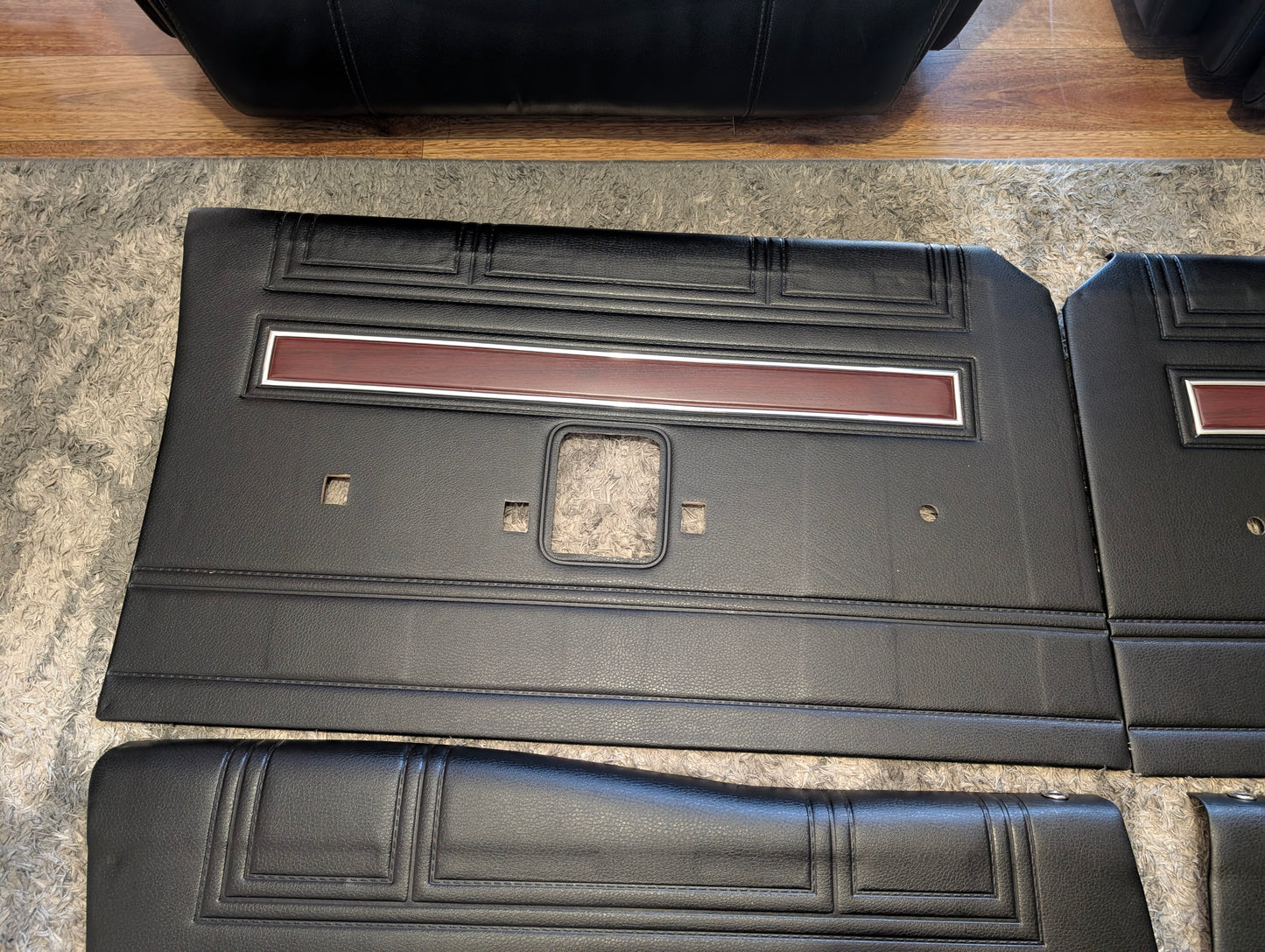 Ford Falcon XW GT or Fairmont Door Trim Set Metal Tops Repro Interior Black