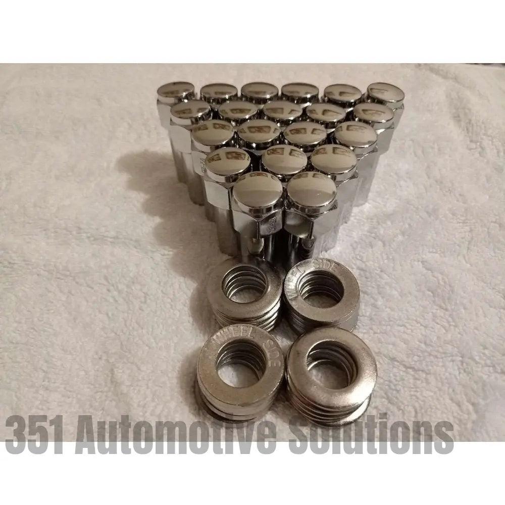 10x 1/2in UNF Nuts & Washers Cragar SS Weld Wheels centerline draglite prostar