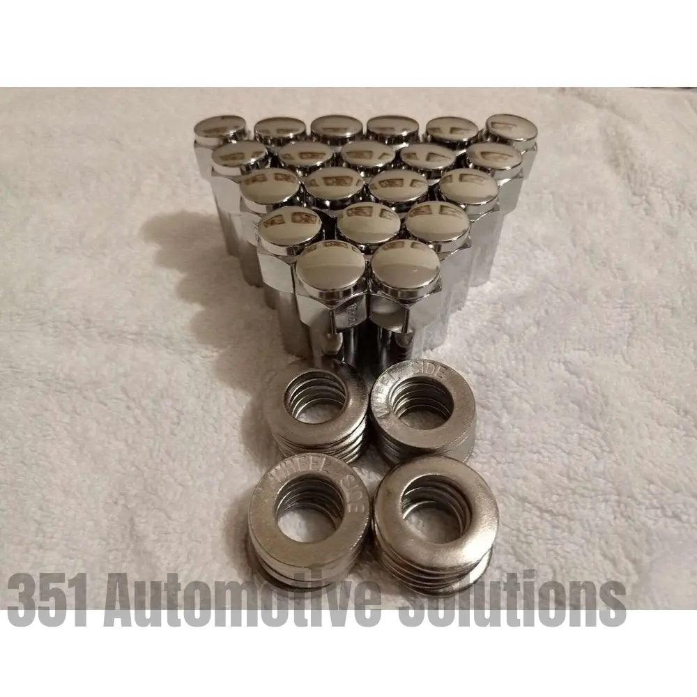 10x 1/2in UNF Nuts & Washers Cragar SS Weld Wheels centerline draglite prostar