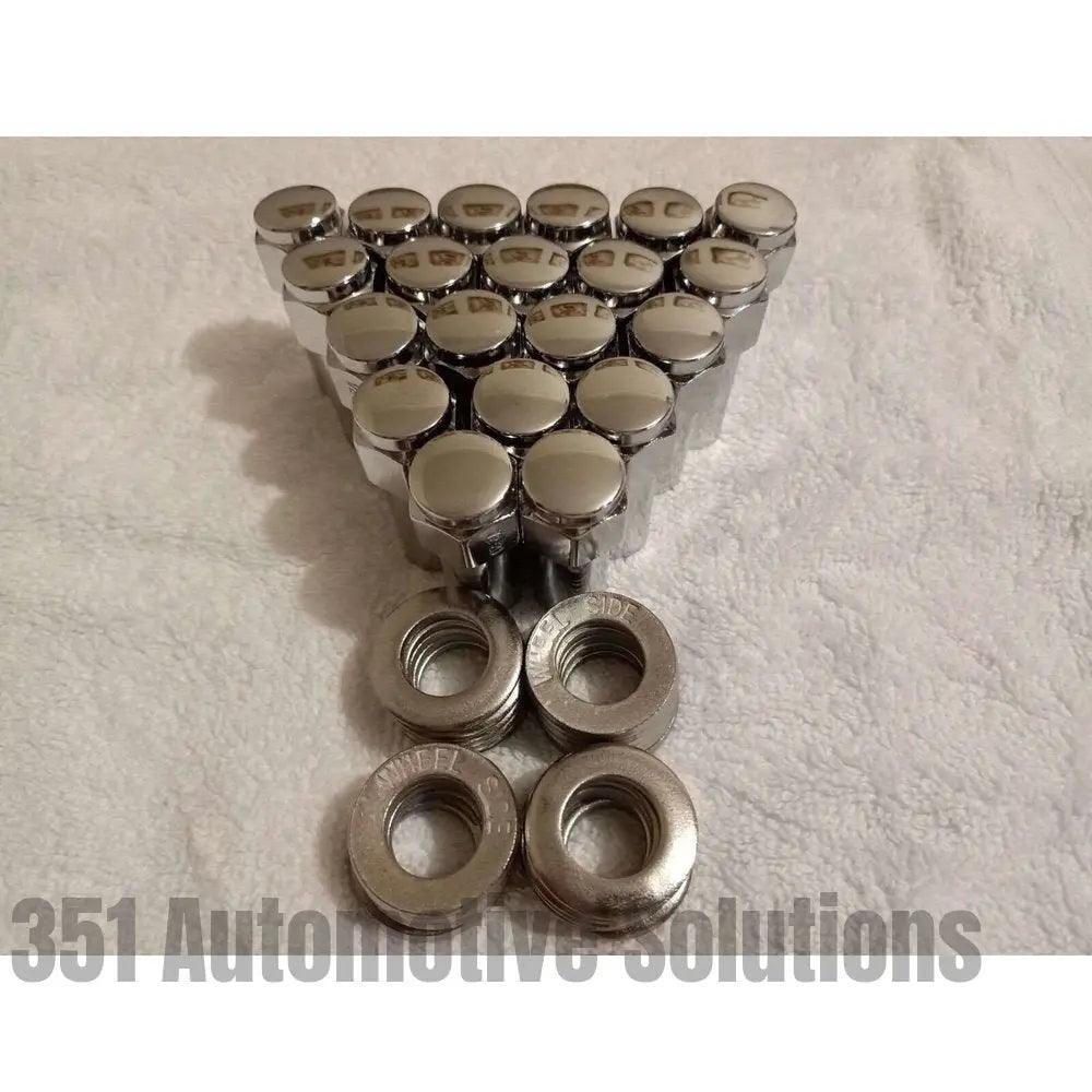10x 1/2in UNF Nuts & Washers Cragar SS Weld Wheels centerline draglite prostar