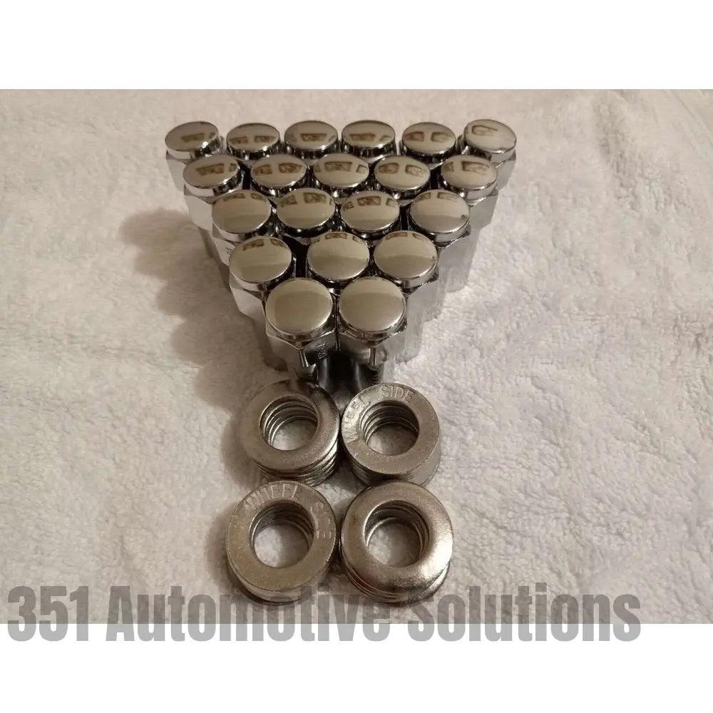 10x 1/2in UNF Nuts & Washers Cragar SS Weld Wheels centerline draglite prostar