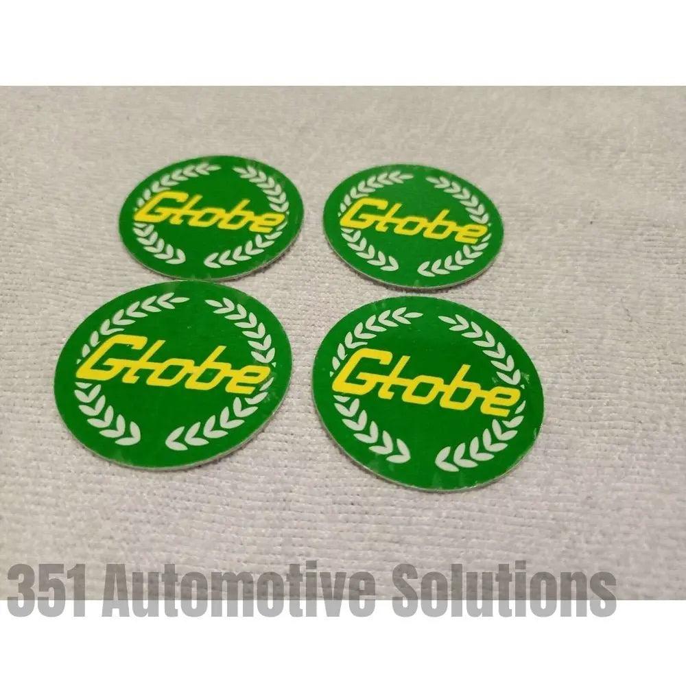 4x 35mm Bathurst Globe Center Cap Decals Green XY GT HO XA XB