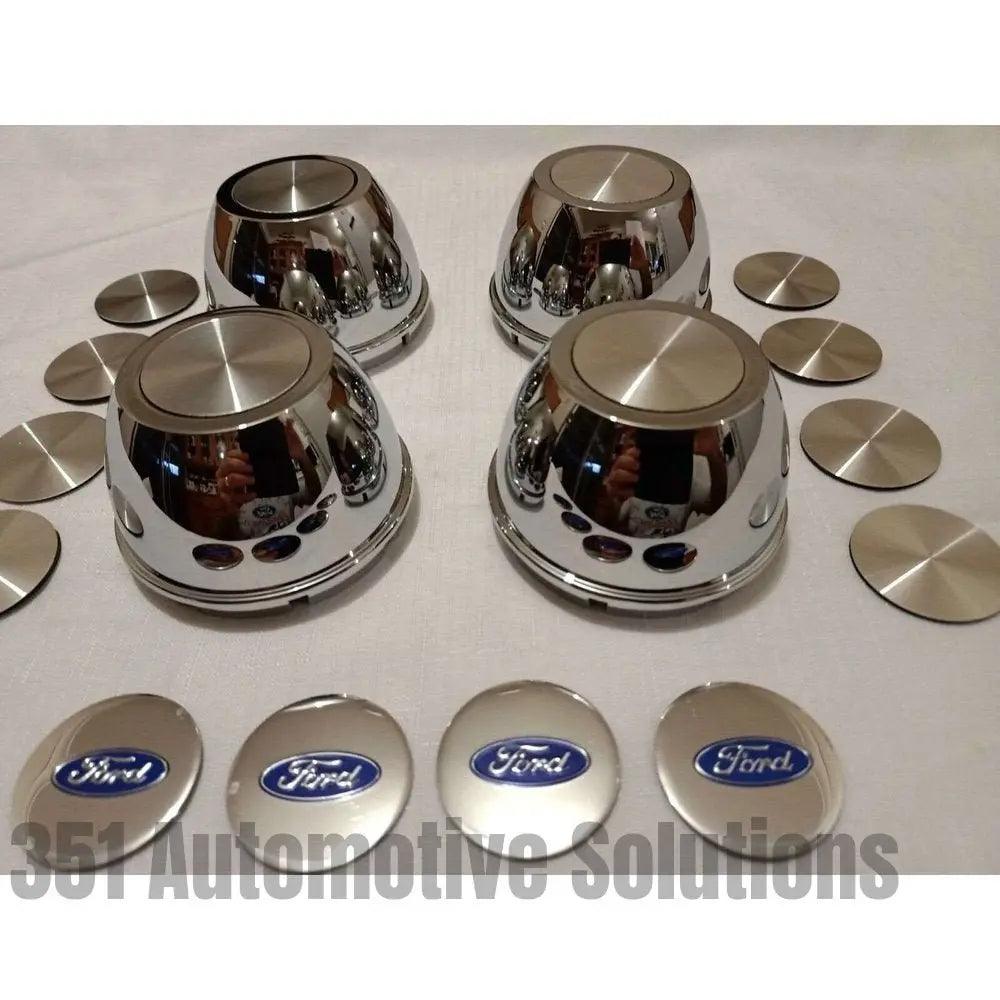 4x 40mm Bathurst Globe wheel Center Cap Decals XD ESP Silver
