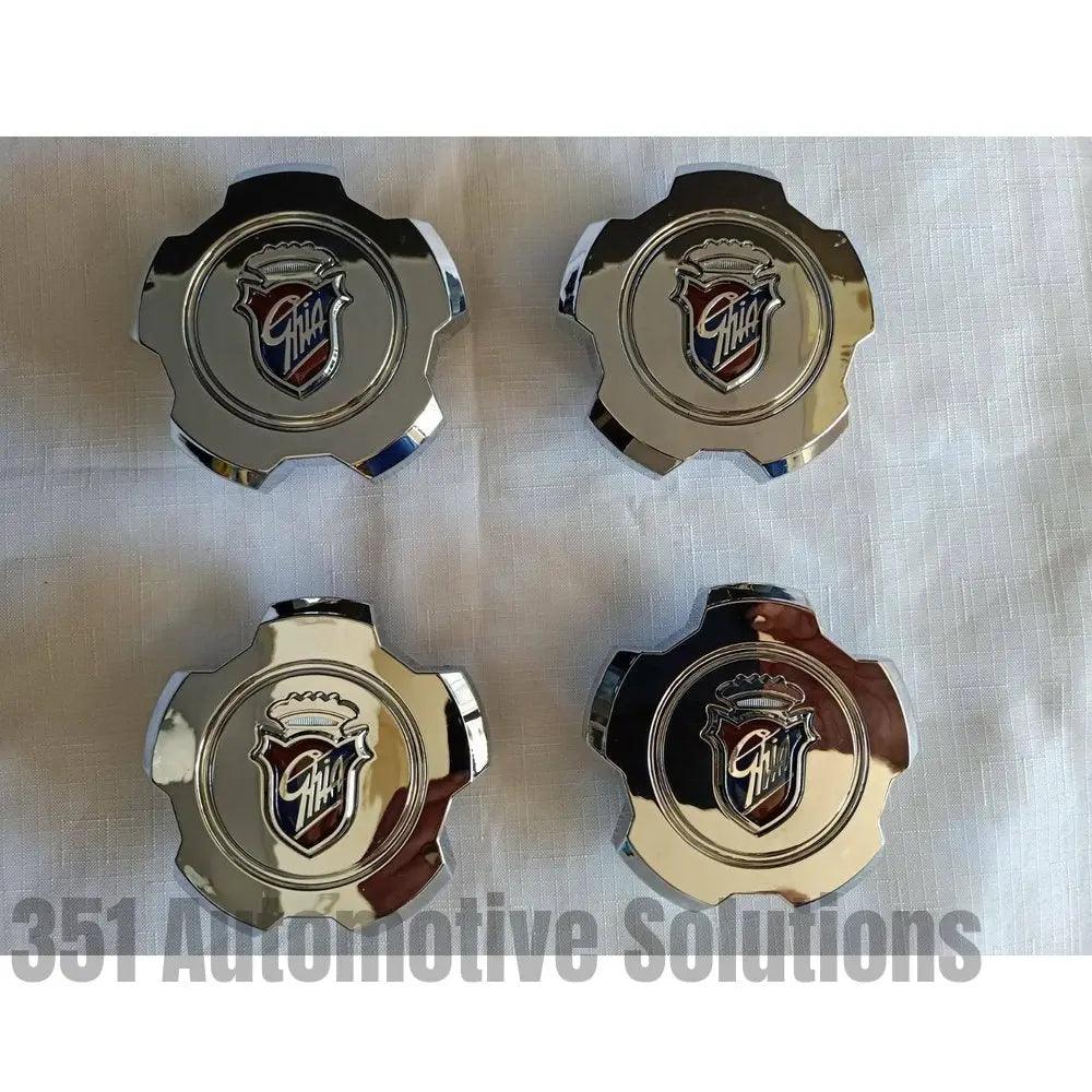 Ford Falcon XD XE XF EA Fairmont Ghia SnowFlake Center Caps minor scratches
