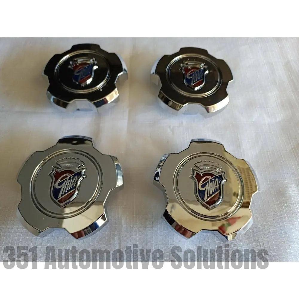 Ford Falcon XD XE XF EA Fairmont Ghia SnowFlake Center Caps minor scratches