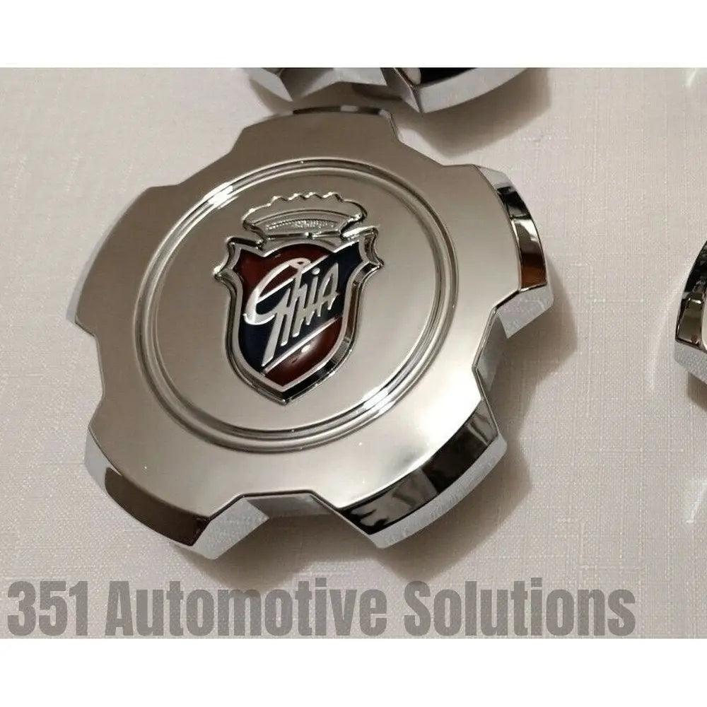 Ford XD XE XF EA Fairmont Ghia SnowFlake center cap badge set of 4 & 8 clips