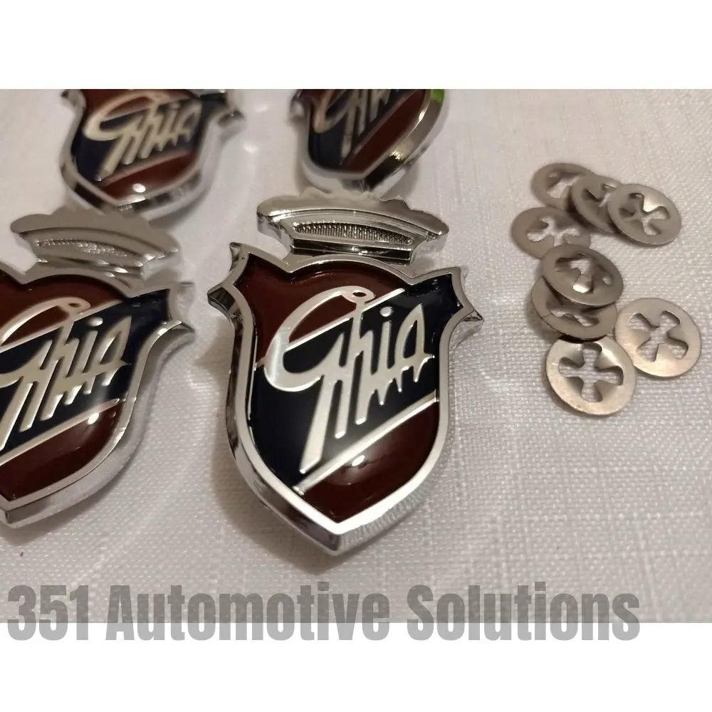 Ford XD XE XF EA Fairmont Ghia SnowFlake center cap badge set of 4 & 8 clips