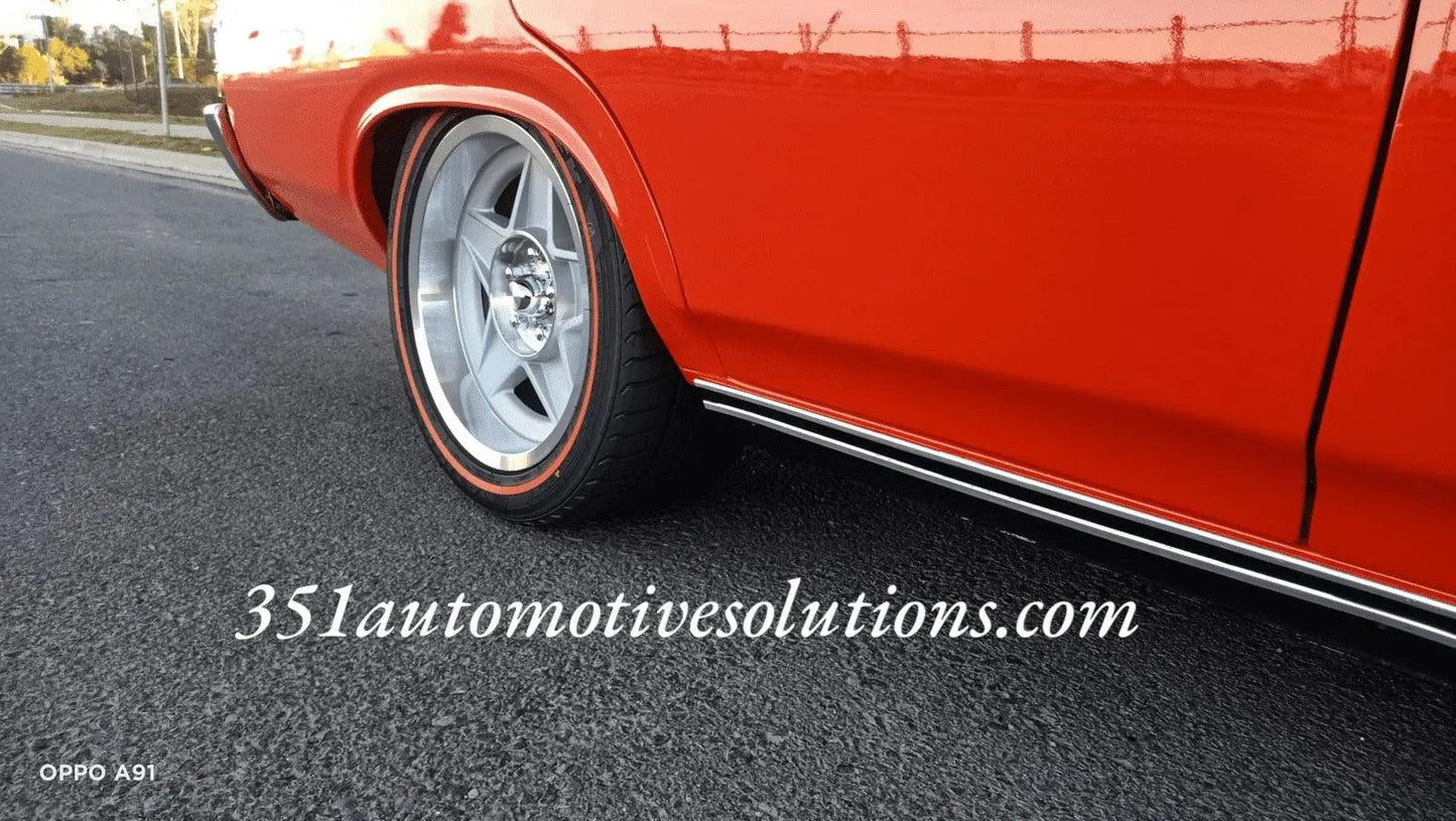 Red wall tyre & wheel package 17x7.5 17x9 Bathurst Globe Wheels Combo XW XY GT XA XB XC XD ESP XE XF Falcon GT