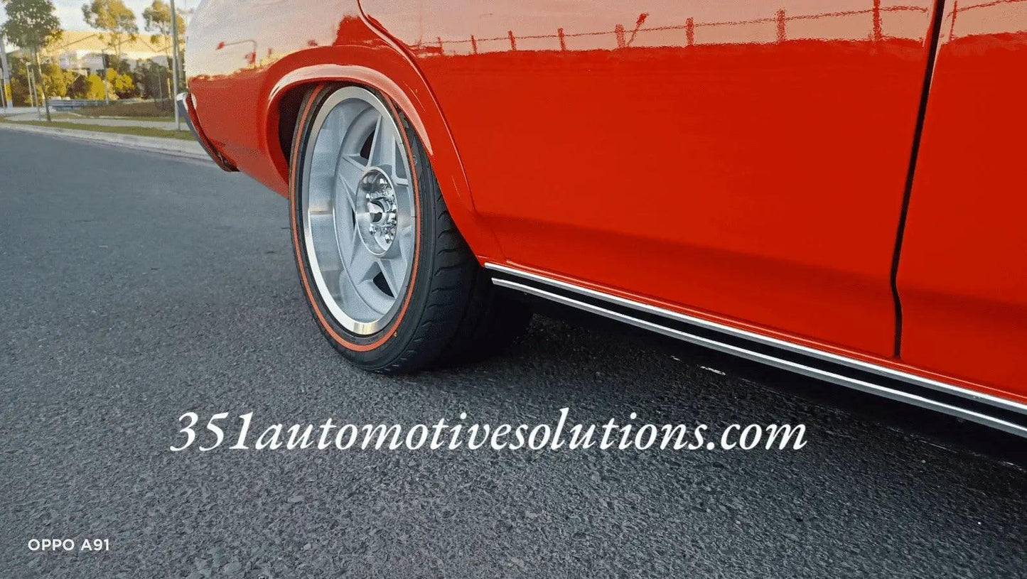 Red wall tyre & wheel package 17x7.5 17x9 Bathurst Globe Wheels Combo XW XY GT XA XB XC XD ESP XE XF Falcon GT