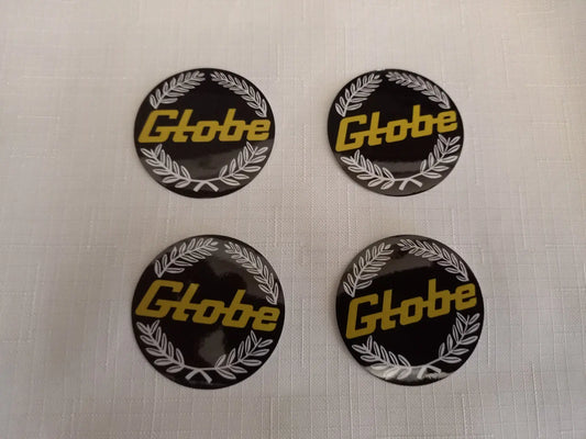 4x 45mm Bathurst Globe wheel Center Cap Decals Black XA XB GT XC cobra