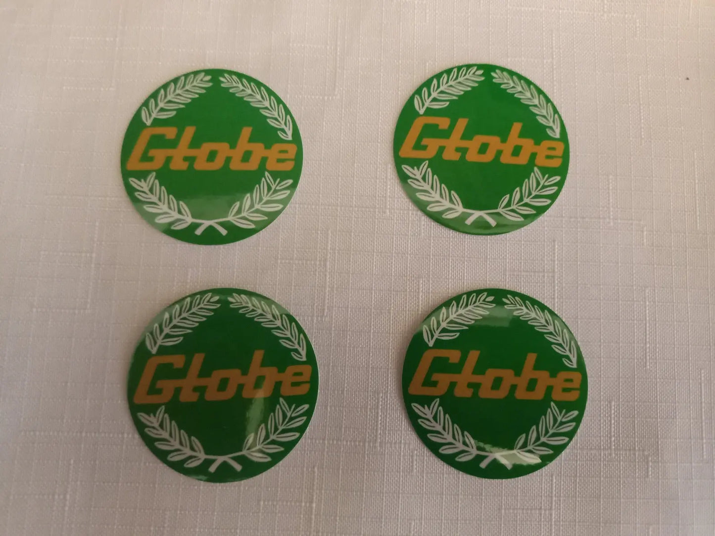 4x 45mm Bathurst Globe wheel Center Cap Decals Green XA XB GT GS XC cobra Fairmont