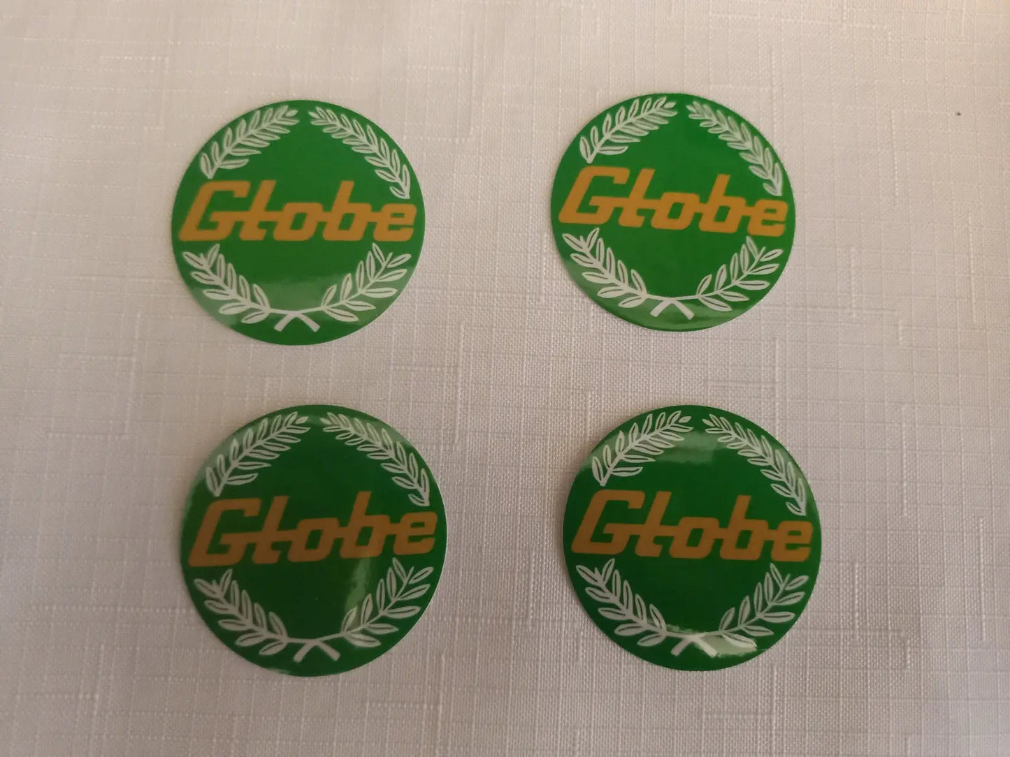 4x 45mm Bathurst Globe wheel Center Cap Decals Green XA XB GT GS XC cobra Fairmont