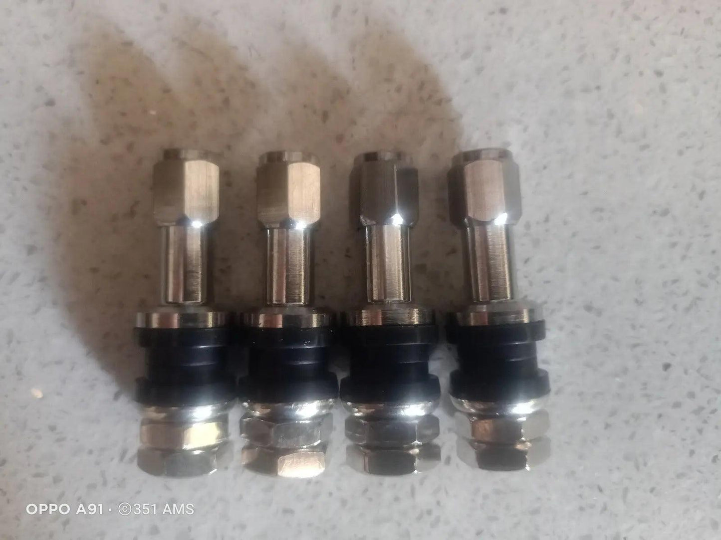 Medium length Chrome Tyre Valves x4 For Alloy Wheels Bathurst Globe Simmons BBS Centerline momo star - 351 Automotive Solutions