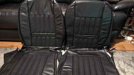 Ford Falcon XY GT Fairmont Seat Covers Retrim Front only seats Black trim Restoration