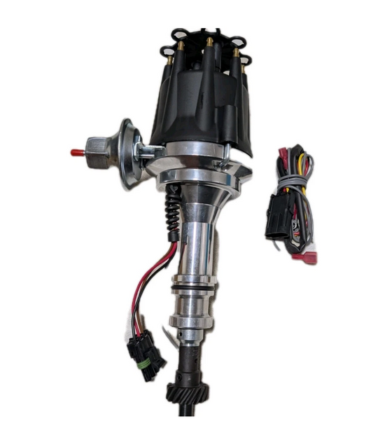 Ford 302 351 Cleveland V8 XW XY XA XB XC pro series electronic Ready-to-Run Distributor Billet with Black distributor cap