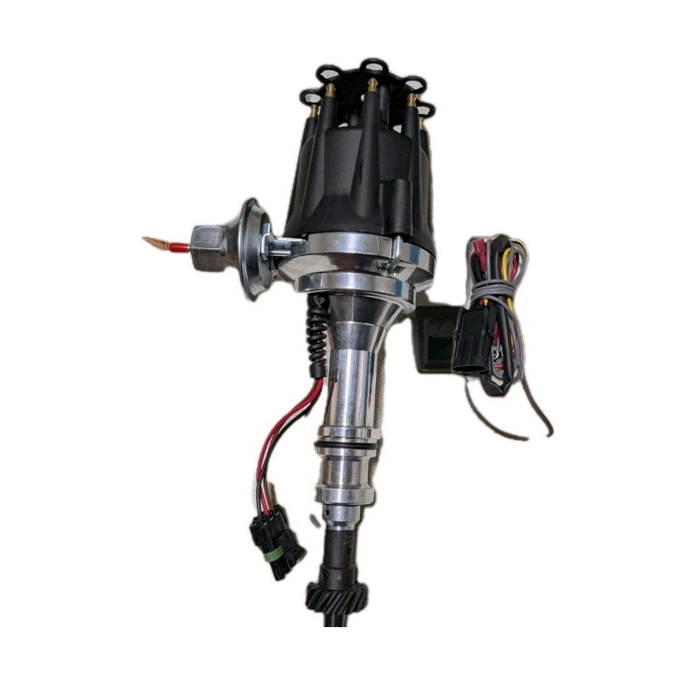 Ford 302 351 Cleveland V8 XW XY XA XB XC pro series electronic Ready-to-Run Distributor Billet with Black distributor cap