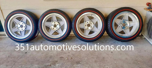 Red wall tyre & wheel package 17x7.5 17x9 Bathurst Globe Wheels Combo XW XY GT XA XB XC XD ESP XE XF Falcon GT