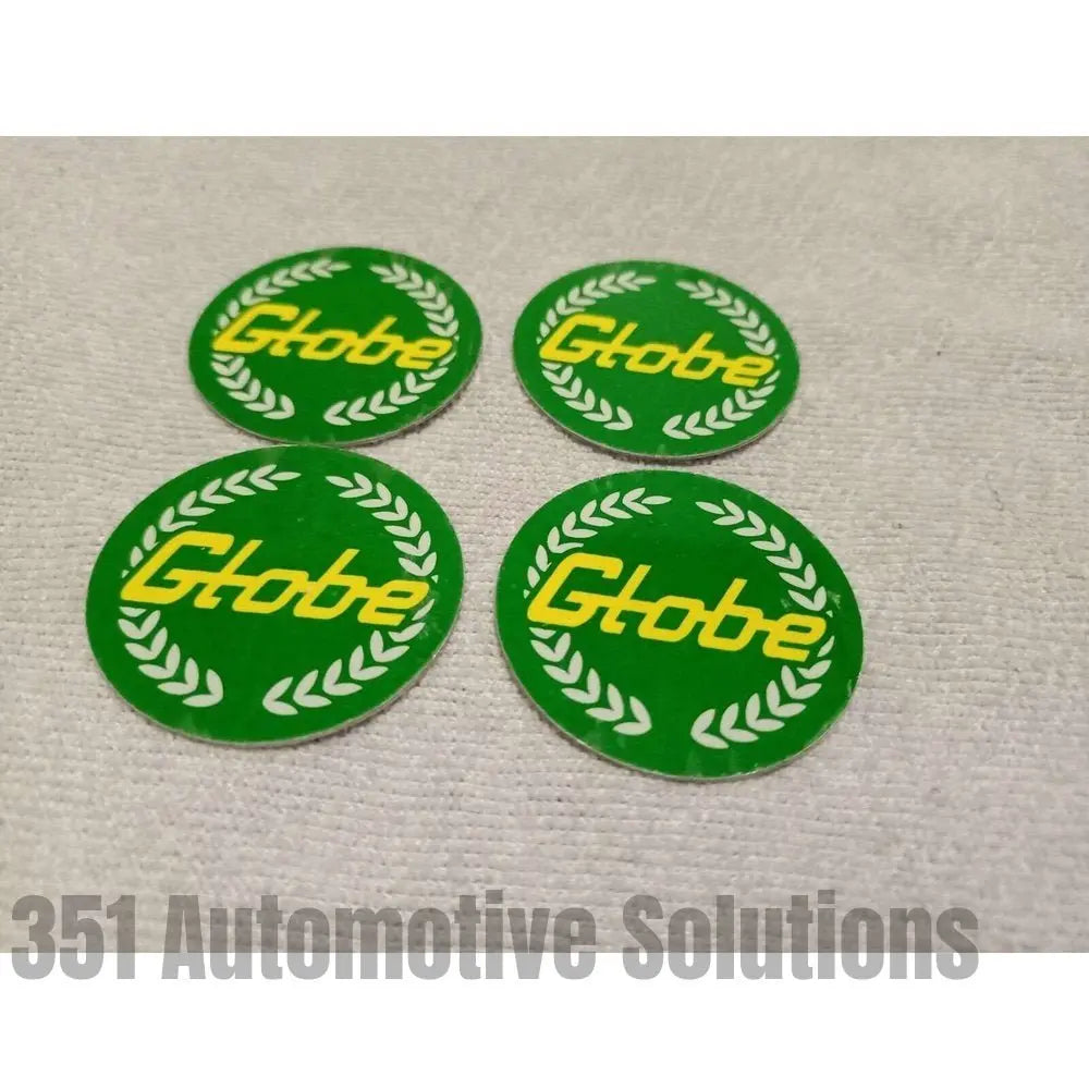 4x 35mm Bathurst Globe Center Cap Decals Green XY GT HO XA XB