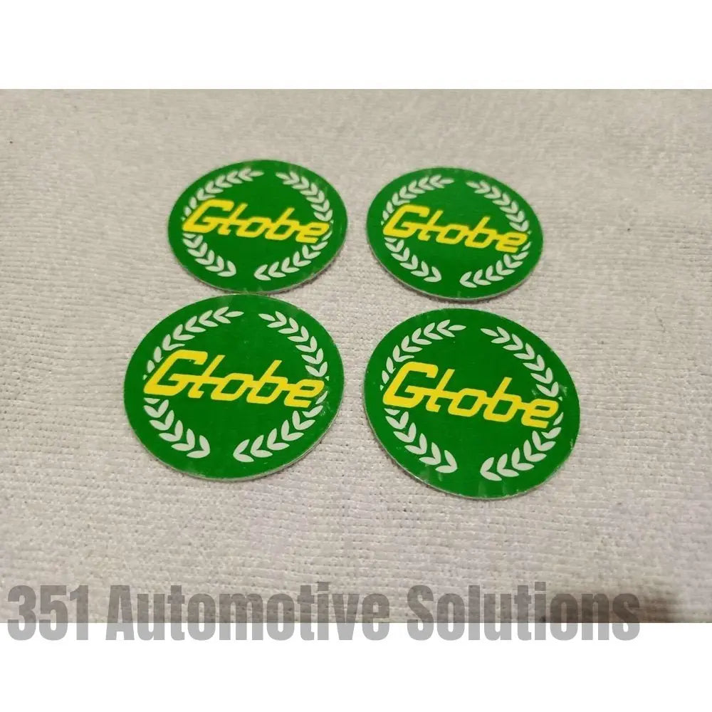 4x 35mm Bathurst Globe Center Cap Decals Green XY GT HO XA XB