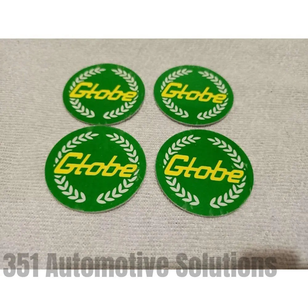 4x 35mm Bathurst Globe Center Cap Decals Green XY GT HO XA XB