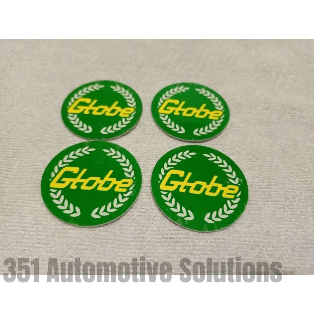 4x 35mm Bathurst Globe Center Cap Decals Green XY GT HO XA XB