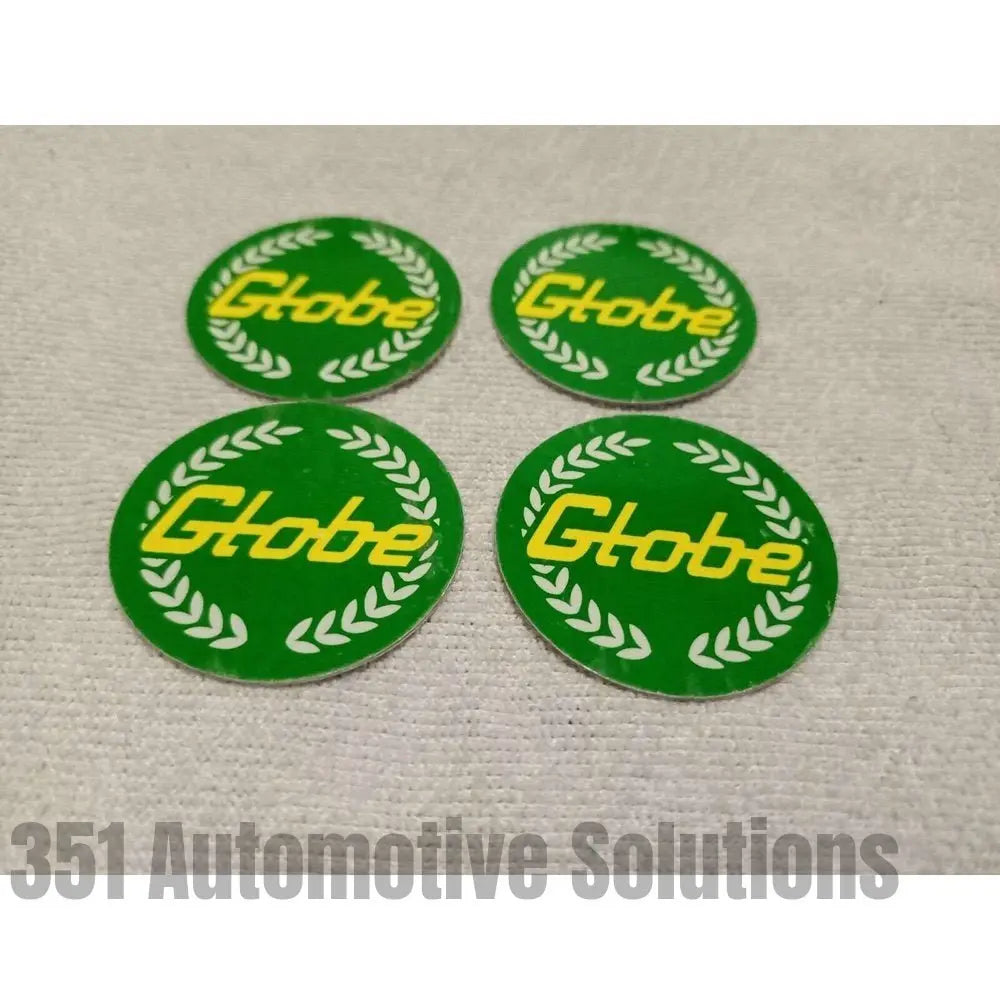 4x 35mm Bathurst Globe Center Cap Decals Green XY GT HO XA XB