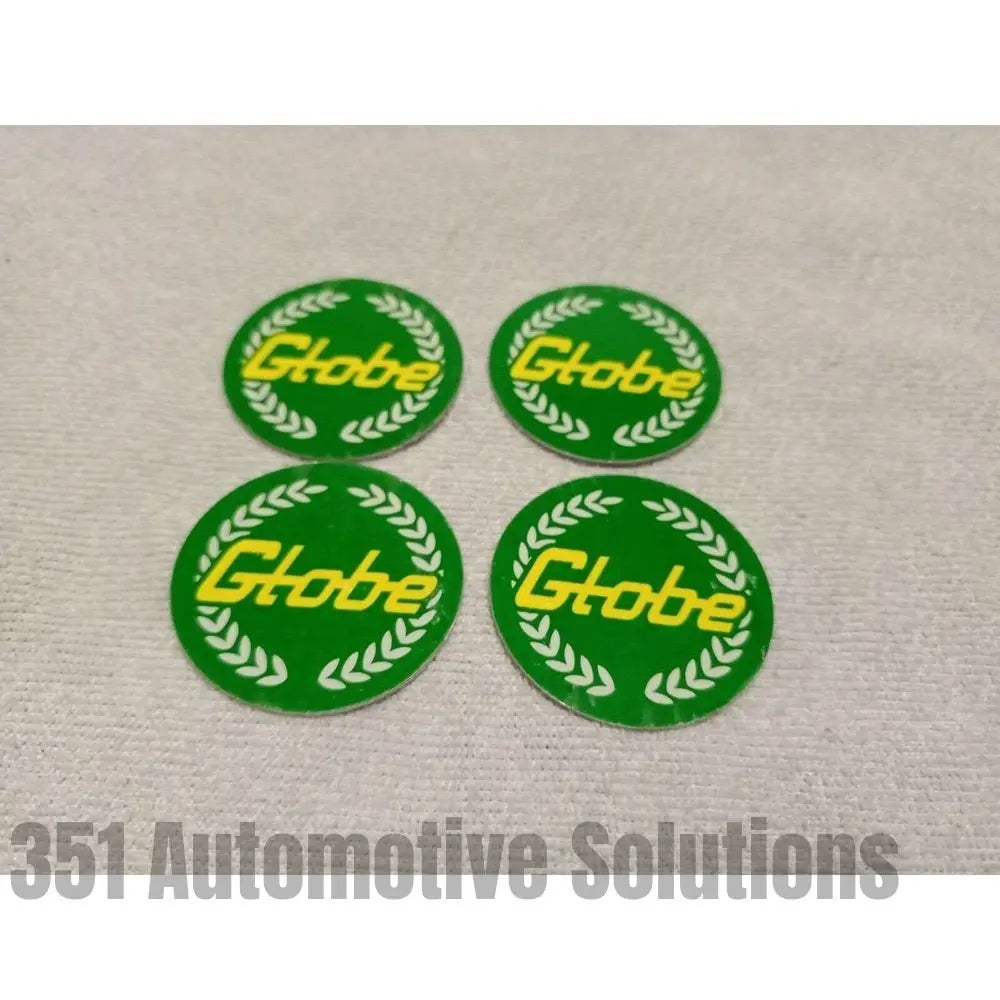 4x 35mm Bathurst Globe Center Cap Decals Green XY GT HO XA XB